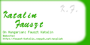 katalin fauszt business card